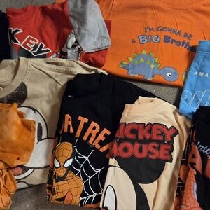 Mickey Mouse & Spiderman Kids Graphic Tee Lot Of 9 Nice Shirts.